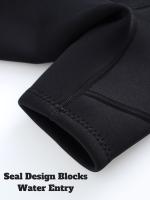 Traje de neopreno de manga corta con cremallera para hombre, para esnórquel, natación, surf, kayak y fitness - details 2