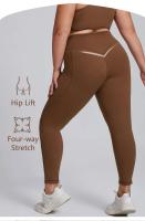 Sujetador deportivo curvo de yoga grande para mujer, body de gimnasio, trío súper elástico, conjunto de ropa deportiva, Oufit, 3XL - details 1