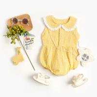 -Body de Algodón para Bebé y Niña, Sin mangas, Ropa de Verano, Lindo A cuadros, Princesa, Color Dulce - details 7