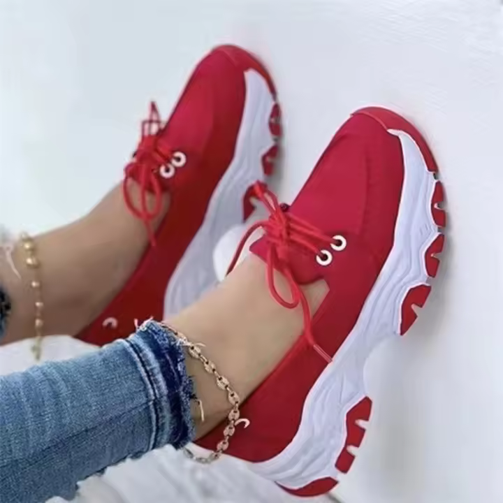 Zapatillas deportivas vulcanizadas para Mujer, zapatos informales con plataforma, transpirables, a la moda, 2023 - 1