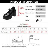 Zapatos Mary Jane de tacón súper alto para mujer, plataforma gruesa, de talla grande, con hebilla en el tobillo, para fiesta - details 0