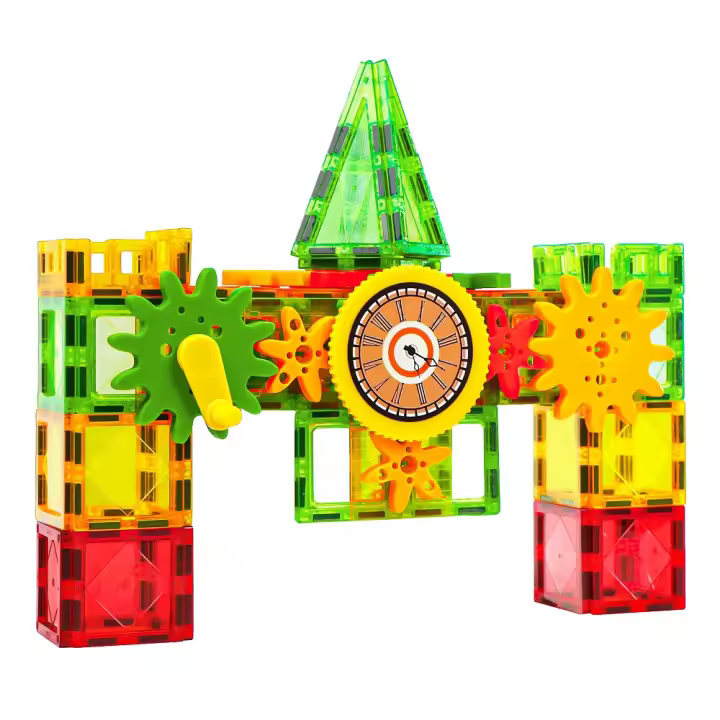 Bloques de construcción magnéticos ingeniería educativa infantil construcción de juegos juegos juegos de juguete juegos de engranajes ladrillos magnéticos aprendizaje infantil - 1