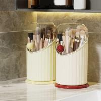 Estuche de almacenamiento de brochas de maquillaje de gran capacidad, organizador de cosméticos de plástico impermeable con tapa transparente - details 3