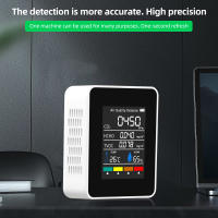 Detector de aire CO2 5 en 1 TVOC HCHO, instrumento de análisis de humedad y temperatura, Monitor portátil de calidad de dióxido de carbono - details 2