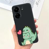 Funda trasera para Xiaomi Poco C65, cubierta suave de silicona líquida mate con estampado de dibujos animados de flores, protección a prueba de golpes - details 39
