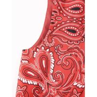 BUNO-2025 mujeres estilo nacional anacardos estampado arco atado chaleco corto chaqueta señoras Retro Casual Cardigan chaleco Top - details 7