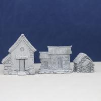 Casa de piedra Zen, cabaña de paja, cabaña de pozo, estatuilla en miniatura, jardín de hadas, adornos de bonsái, decoración de Acuario, paisajismo Rural - details 1