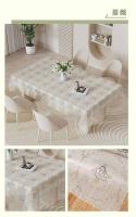 Mantel suave Ence ligero de lujo, cubierta de mesa de comedor de plástico impermeable blanco PVC, palo y rectangular no permanente - details 28