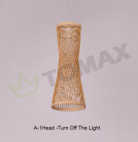 Tomax-Lámpara de bambú de 55CM, lámpara creativa de ratán para restaurante, pasillo, hotel, bar, restaurante - details 17
