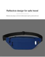 Bolso de Cintura Impermeable con Cierre de Cremallera para Viajes Deportes al Aire Libre Bolsa de Dinero para Excursiones Material de Tela Oxford - details 7
