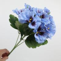 Conjunto de 6 Flores Artificiales Grandes Viola de Tres Colores para Exteriores, Interiores, Jardín, Decoración del Hogar, Festivales, Fiestas y Vacaciones - details 5