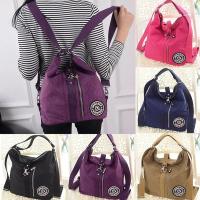 Mochila multifunción 3 en 1 para mujer, bolso de hombro de tela de nailon, bolso de compras reutilizable, bolso de viaje cruzado - details 0