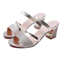 Zapatillas de verano para mujer, zapatos informales de tacón alto a la moda - details 2