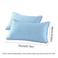 Funda de almohada transpirable con diseño de frijol de hielo, funda de almohada lavable y agradable para la piel, diseño de protuberancia, protector de almohada de Color sólido, 2 uds. - details 0