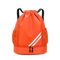 Mochila con cordón, bolsa de cuerda resistente al agua con bolsillos de malla para fútbol, baloncesto y exteriores - details 6