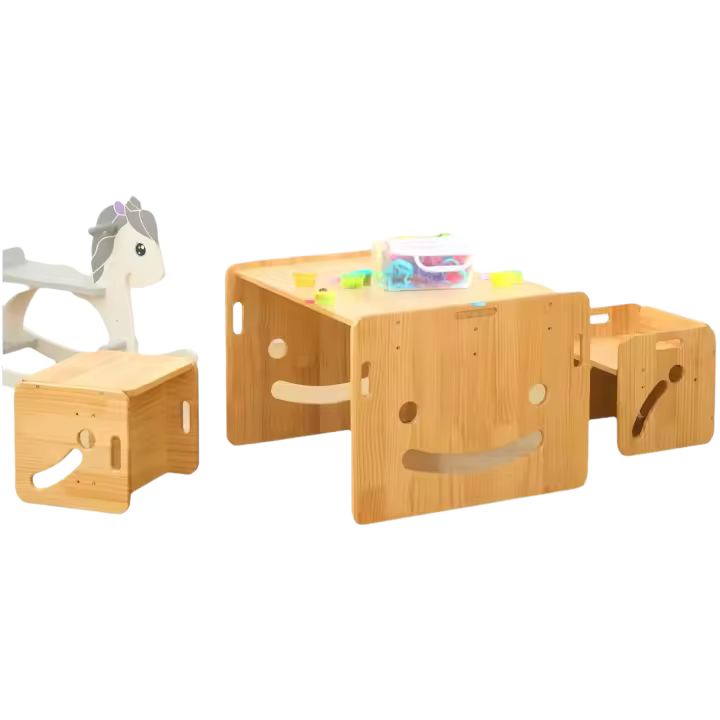 Silla de Montessori Ajustable para Bebés de 1-3 Años Ideal para Leer, Comer, Jugar Fácil de Montar - 1
