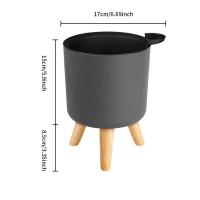 Sistema automático de riego y drenaje de plantas con patas de madera, ETA circular para pies, hierbas, bonsái de guardería, moderno - details 17