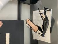Sandalias de diamantes de imitación baotou para mujer en verano, nuevas sandalias francesas hermosas con faldas, gatitos y tacones altos - details 5