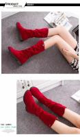 Nuevas botas de media pantorrilla de otoño e invierno para mujer, botas de caballero informales de tacón bajo con punta redonda para mujer, botas de mujer de terciopelo mate - details 30