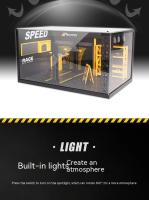 Juguete de montaje de estacionamiento con iluminación a escala 1/24, colección de escenas Dly, modelo de aleación fundida, coche, garaje, juguete, regalo para niños - details 5