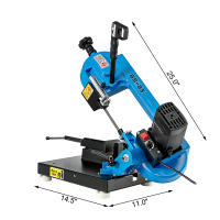 SucceBuy Sierra de cinta para metal 1000W vertical, 0 ° -45 °   Sierra de cinta de metal de mesa para cortar madera, metal, vidrio, fibra y plástico - details 0