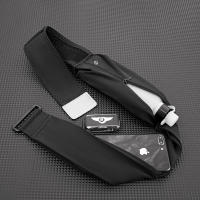 1 riñonera para correr, bolsa deportiva unisex para maratón, bolsa para kit de fitness al aire libre, riñonera invisible impermeable, monedero móvil (con botella de agua) - details 4