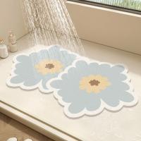 Alfombra de baño con forma de flor de PVC para el hogar, alfombra antideslizante de secado rápido, alfombra de baño hueca absorbente de agua para pasillo - details 11