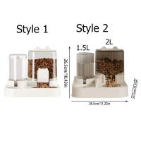 Con cuenco de comida, alimentador automático para gatos, gran capacidad, dispensador automático de agua para perros, separación seca y húmeda, dispensador de alimentos para mascotas - details 0