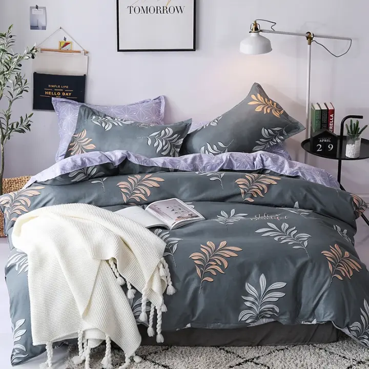Juego de ropa de cama de 2/3 piezas, edredón de microfibra para cama doble, tamaño Queen - 1