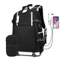 Mochilas impresas de moda para hombres y mujeres, estudiantes de secundaria y estudiantes de secundaria, interfaz usb, mochilas con patrones geométricos personalizados - details 24