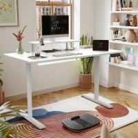 Escritorio de pie Ajustable en Altura con estantes para Monitor 140x60cm Escritorio de pie eléctrico Ajustable en Altura Estante de Almacenamiento Home Office Tablero de Empalce Blanco - details 6