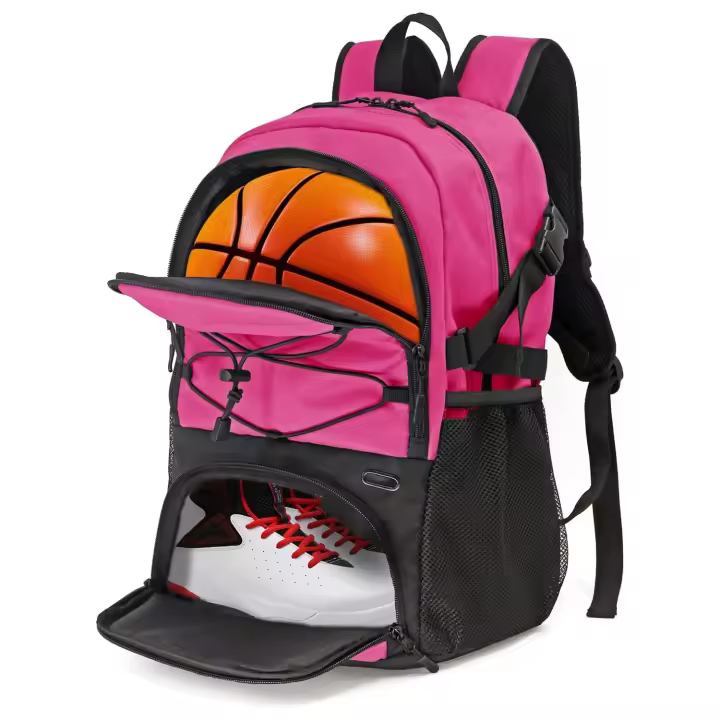 Mochila de baloncesto y fútbol, bolsa de fútbol, incluye zapato de Cala separado y compartimento para pelota - 1