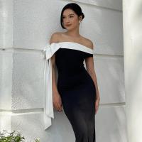 2025 Primavera/Verano Nueva Ropa de Mujer - Vestido Elegante de Una Manga con Volantes Estilo Línea A Sin Mangas. - details 13