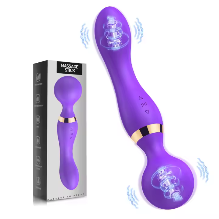 Vibrador AV de 2 motores para mujer, estimulador de clítoris y punto G, masajeador de vagina recargable por USB, juguetes sexuales femeninos, productos para adultos, vibradores de clítoris potentes de doble cabeza para mujeres, consolador masajeador con v - 1