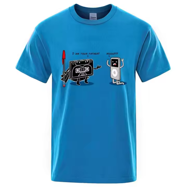 Camiseta de verano estilo hip-hop para hombre con reproductor de música - 1