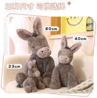 Muñeco de Peluche de Burro gris para bebé, muñeco de felpa suave de 23/40/60CM, regalo de decoración de habitación de cumpleaños infantil - details 15