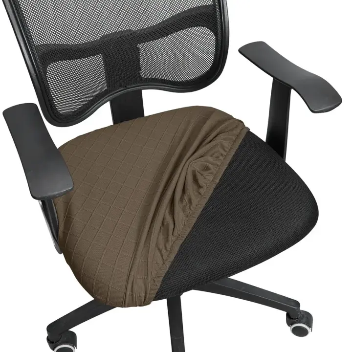 Funda de Jacquard para silla, funda de asiento dividida para ordenador de oficina, funda lavable para cojín de asiento, funda protectora extraíble - 1