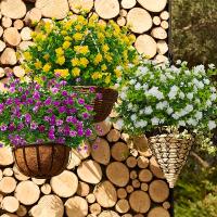Flores Artificiales Amarillas con Hojas Verdes Arbustos de Follaje Falso Resistentes a Rayos UV para Decoración Interior y Exterior Ideal para Hogar, Oficina, Bodas y Macetas de Jardín - details 0