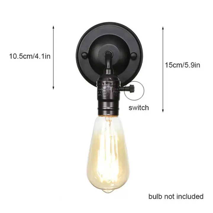 Lámpara de mesita de noche Vintage para decoración del hogar, candelabro de pared clásico, accesorio de iluminación, interruptor de perilla - 1