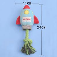 Juguete de peluche para perros con forma de cohete, juguetes para masticar resistentes a mordeduras, juguetes de pana para perros pequeños y grandes, accesorios de entrenamiento para mascotas y cachorros - details 6