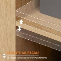 Estantes Abiertos Mueble Auxiliar de Almacenaje para Cocina Dormitorio Entrada Antivuelco 80x30x96,5 cm Natural - details 1