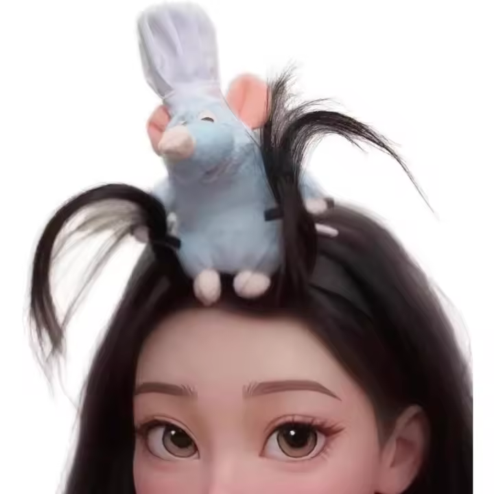 Diademas de juguete de peluche de ratón, accesorios de Cosplay, disfraz de Halloween, Animal de dibujos animados, Remy, Ratatouille - 1