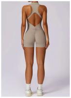 Monos deportivos sin mangas V Back Scrunch Traje de yoga de una pieza con cremallera - details 8