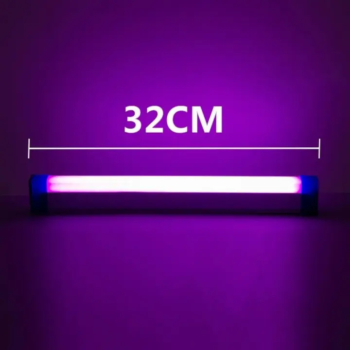 Tubo de luz de tubo colorido, luz RGB de 17cm/32cm, luz nocturna USB, palo de luz azul violeta, lámpara de habitación, luz de relleno colgante de mano, foto - 1