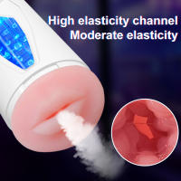Taza de masturbación eléctrica abierta, 10 modos de vibración, juguetes irritantes para el pene, sexo Oral y masturbación de doble canal vulvar, productos para adultos masculinos - details 4