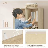 Estantería Moderna de 8 Compartimentos Ideal para Hogar y Oficina Madera Clara 60x29,5x121cm - details 5