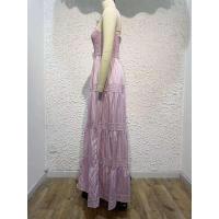 Vestido casual de moda primavera-verano con tirantes finos a rayas para mujer - details 23