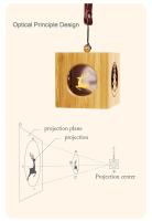 Reflector creativo lámpara de ambiente de mediados de otoño linterna de madera de estilo chino luz nocturna de proyección - details 10
