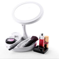 Espejo maquillaje con luz,Plegable y fácil de transportar, adecuado para exteriores y viajes. - details 2