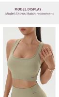 Sujetador de Yoga de Color sólido para mujer, Tops deportivos, medias de Fitness, ropa de entrenamiento de secado rápido absorbente de sudor, NAQIYAYABEI - details 5